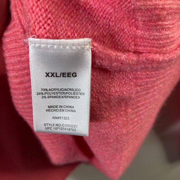Womens Vince Camuto‎ Drop Shoulder Turtleneck Sweater Pink 2XL Soft - Picture 7 of 7